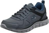 skechers mens track scloric oxford men's shoes in athletic logo