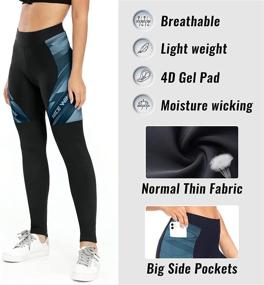 img 3 attached to 🚴 Premium NICEWIN Women's Cycling Tights: Padded, Breathable & Pocketed - Long Legging Compression Pants with Ankle Zipper