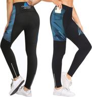 🚴 premium nicewin women's cycling tights: padded, breathable & pocketed - long legging compression pants with ankle zipper логотип