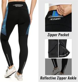 img 2 attached to 🚴 Premium NICEWIN Women's Cycling Tights: Padded, Breathable & Pocketed - Long Legging Compression Pants with Ankle Zipper