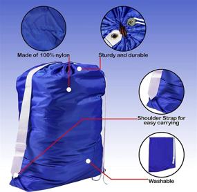 img 1 attached to 🔥 Keeble Outlets - Commercial Grade Carry Laundry Bag with 2" Shoulder Strap. Large 30x40" Handy Laundry Bag with 2" Shoulder Strap, Commercial Grade 100% Nylon - Heavy Duty Use, Ideal for College Laundry & Household Storage