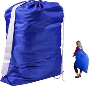 img 4 attached to 🔥 Keeble Outlets - Commercial Grade Carry Laundry Bag with 2" Shoulder Strap. Large 30x40" Handy Laundry Bag with 2" Shoulder Strap, Commercial Grade 100% Nylon - Heavy Duty Use, Ideal for College Laundry & Household Storage