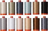 🧵 enhance your sewing with christa quilts neutrals aurifil cw50pqn12 thread set logo