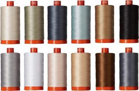 img 3 attached to 🧵 Enhance Your Sewing with Christa Quilts Neutrals Aurifil CW50PQN12 Thread Set