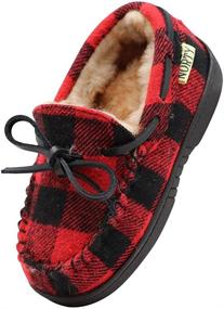 img 4 attached to NORTY Buffalo Moccasin Slipper 40918 3MUSLittleKid Boys' Shoes and Slippers