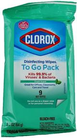 img 2 attached to Clorox Disinfecting Wipes To Go Pack - Fresh Scent, 9 ct (Pack of 5)