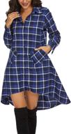 olrain womens plaids irregular casual women's clothing for dresses logo