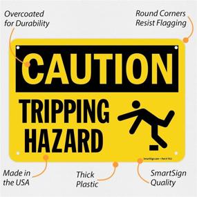 img 3 attached to SmartSign Plastic Safety Legend Caution Occupational Health & Safety Products and Safety Signs & Signals