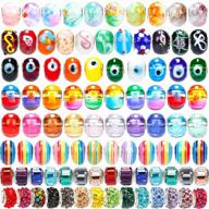 📿 colorful european beads: 120 pcs large hole rhinestone craft beads for diy bracelets logo