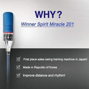img 1 attached to 🏌️ Patented WINNER SPIRIT Miracle201 Golf Swing Training Aid: Adjustable Speed, Swing Trainer with Speed Controller for Enhanced Distance, Accuracy, Rhythm & Tempo