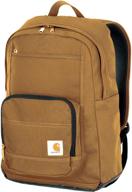 🎒 carhartt legacy work backpack with laptop sleeve, carhartt brown - classic design logo