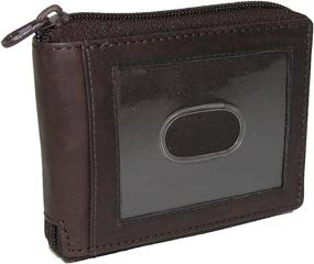 img 2 attached to 👔 Premium Paul & Taylor Men's Leather Zip Around Bifold ID Wallet - Sleek and Secure