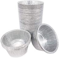 🍰 versatile disposable round aluminum foil trays: ideal for cake, cupcakes, tarts & more | convenient kitchen essential for baking, bbqs, desserts, and family gatherings logo