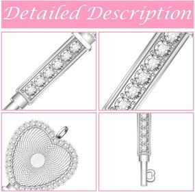 img 2 attached to 30-Piece Set of Rhinestone Bezel Pendant Trays with 15 Heart-Shaped Key Cabochon Trays and 15 Clear Glass Cabochons for Jewelry Craft Making in Silver