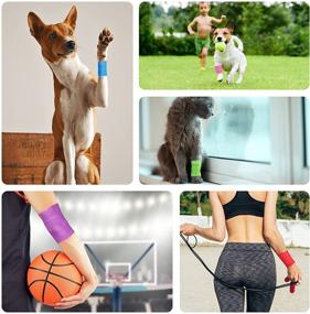 img 3 attached to 🔴 Redting 12-Pack 1 x 5 Yards Self Adhesive Bandage Wrap for Pets & Sports, Elastic Cohesive Wrap for First Aid, Injuries & Protection – 12 Colors Available