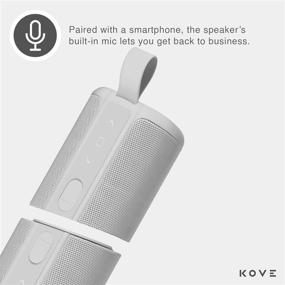 img 1 attached to Kove Commuter 2 Портативная колонка: Бетонные Bluetooth колонки с беспроводной HD громкостью, 🔊 глубоким басовым сабвуфером, микрофоном, IPX7 водонепроницаемы - Идеальный Бумбокс для дома, улицы или путешествий.