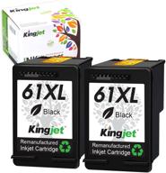 🖨️ kingjet remanufactured hp 61 ink cartridge replacement -2 black | compatible with envy 4500, deskjet 1010, officejet 2620 & more logo