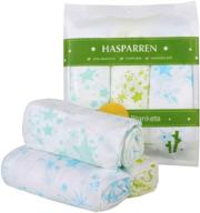 👶 100% bamboo muslin swaddle blanket for baby, large 47 x 47 inch pack of 3 from hasparren логотип