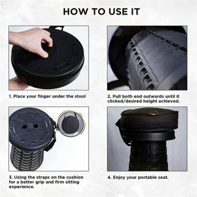 img 2 attached to 🪑 Ultimate Telescopic Stool with Seat Cushion - Folding Stools for Adults Portable & Super Lightweight - Collapsible & Retractable Stool with Cushion - Convenient & Portable Folding Stools