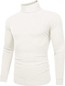 img 2 attached to 👕 Amussiar Men's Turtleneck Pullover: Stylish Ribbed Long Sleeve Thermal Top