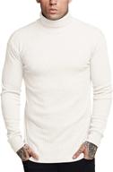 👕 amussiar men's turtleneck pullover: stylish ribbed long sleeve thermal top logo