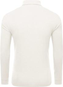 img 1 attached to 👕 Amussiar Men's Turtleneck Pullover: Stylish Ribbed Long Sleeve Thermal Top