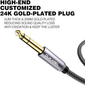 img 3 attached to 🎧 DUKABEL TopSeries Long 6.35mm to 3.5mm Headphone Jack Adapter - Extended 8ft Cable for Mixer, Guitar, Piano, Amplifier, Speaker