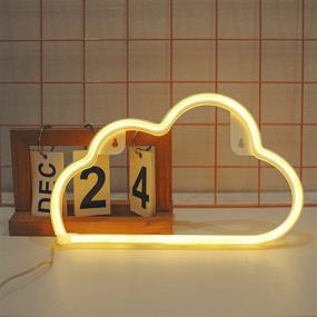 img 4 attached to ☁️ Cloud Shaped Neon Signs LED Neon Light Art Decorative Lights Night Light Wall Decor Lamp for Children's, Baby Room, Christmas, Wedding Party, Table Decoration - Warm White Cloud