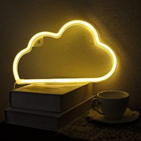 img 3 attached to ☁️ Cloud Shaped Neon Signs LED Neon Light Art Decorative Lights Night Light Wall Decor Lamp for Children's, Baby Room, Christmas, Wedding Party, Table Decoration - Warm White Cloud