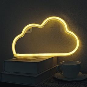 img 1 attached to ☁️ Cloud Shaped Neon Signs LED Neon Light Art Decorative Lights Night Light Wall Decor Lamp for Children's, Baby Room, Christmas, Wedding Party, Table Decoration - Warm White Cloud