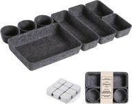 🗄️ felt drawer organizer trays: set of 8 foldable dividers for makeup, jewelry, utensils in bedroom dresser, office, and kitchen логотип