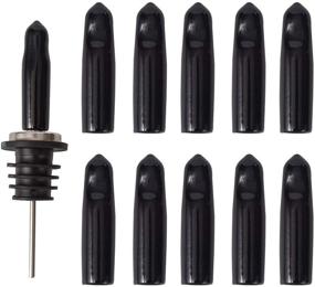 img 4 attached to 🧴 10 Pack Plastic Bottle Pourer Dust Caps - Optimized Liquor Pour Spout Covers (Pour Spout Not Included)