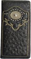 western wallets leather bi fold cowboy logo