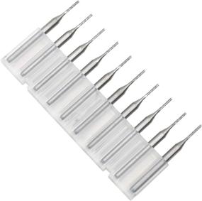 img 4 attached to 🔩 Pack of 10 Tungsten Carbide PCB CNC End Mill Engraving Bits for Milling Machines - 1.0mm