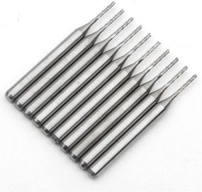 img 1 attached to 🔩 Pack of 10 Tungsten Carbide PCB CNC End Mill Engraving Bits for Milling Machines - 1.0mm