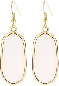 img 4 attached to 💎 BaubleStar Women's Girls Dangle Earrings with Natural Crystal Healing Stones