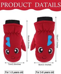 img 2 attached to 🧤 Stay Warm and Stylish with Boao Winter Waterproof Mittens - Girls' Cotton Lined Accessories for Cold Weather