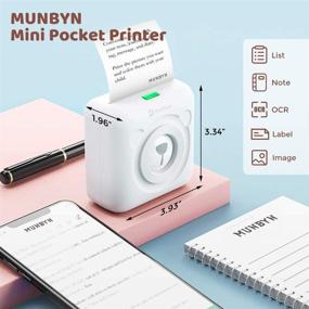 img 3 attached to 🐻 MUNBYN Portable Bear Pocket Printer | Mini Bluetooth Wireless PeriPage Thermal Printer for Instant Photo Printing Labels Receipts | Compatible with Android iOS Windows | Great for Kids Gifts, Planners, Scrapbooks