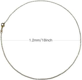 img 2 attached to PP OPOUNT 30 Pack Necklace Chains: Gold, Silver, and Bronze Plated, 18 inch Bulk Cable Chain with Pinch Clasp Bails - Perfect for Jewelry Making