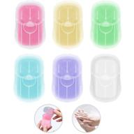 🧼 benbilry soap paper sheets: 300 mini portable disposable travel hand washing soap - skin friendly, water soluble - ideal for outdoor, travel, hiking (6 colors) logo