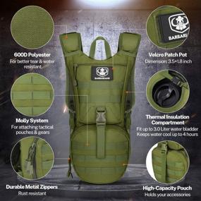 img 3 attached to 💦 Barbarians Tactical Hydration Pack: Lightweight Military Molle Backpack with 3L Bladder for Optimal Water Storage