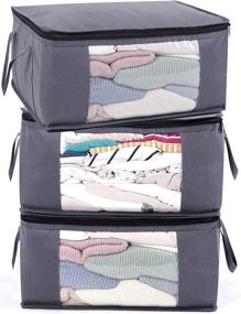 img 4 attached to 🗄️ Efficient Closet Storage Solution: ABO Gear 3pc Pack Storage Bins, Bags, and Organizers