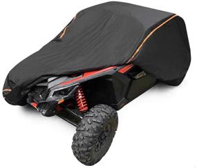 img 4 attached to 🔒 Kemimoto UTV X3 Cover for Can Am Maverick X3 XMR XRC MR R/X DS RS RC Turbo R 900 HO - Rainproof, Snowproof, Dirtproof, Reflective Strip, UV Protection