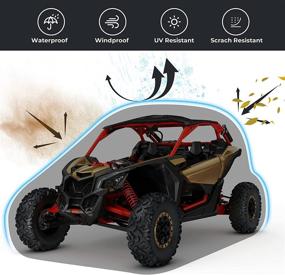 img 3 attached to 🔒 Kemimoto UTV X3 Cover for Can Am Maverick X3 XMR XRC MR R/X DS RS RC Turbo R 900 HO - Rainproof, Snowproof, Dirtproof, Reflective Strip, UV Protection