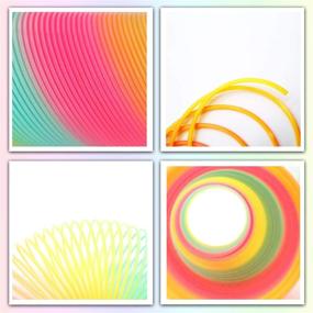img 2 attached to 🌈 Vibrant Rainbow Plastic Birthday Spring Slinky: Fun and Colorful Party Essential