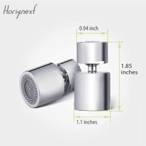 img 1 attached to 💦 High-performance 360 Degree Swivel Faucet Aerator with Hose Extender - Ideal for Kitchen and Bathroom Sinks - No Splash Water Nozzle with Filter Attachment (1 piece, includes adapter)