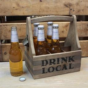 img 1 attached to 🍻 Stonebriar Large Brown Drink Local Beer Caddy: Handle, Metal Bottle Opener Included