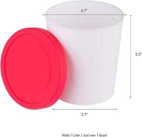 img 3 attached to 🍨 Set of 2 Ice Cream Freezer Storage Containers by StarPack Home with Silicone Lids