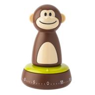 🐵 60-minute mechanical joie monkey kitchen timer, compact 4" x 2.5 logo