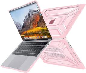 img 3 attached to Чехол MOSISO для MacBook Pro 16 дюймов 2020 2019 - A2141 Touch Bar & Touch ID, надежная пластиковая жесткая оболочка с бампером из термопластичного полиуретана и защитной клавиатурной пленкой - Розовый Кварц